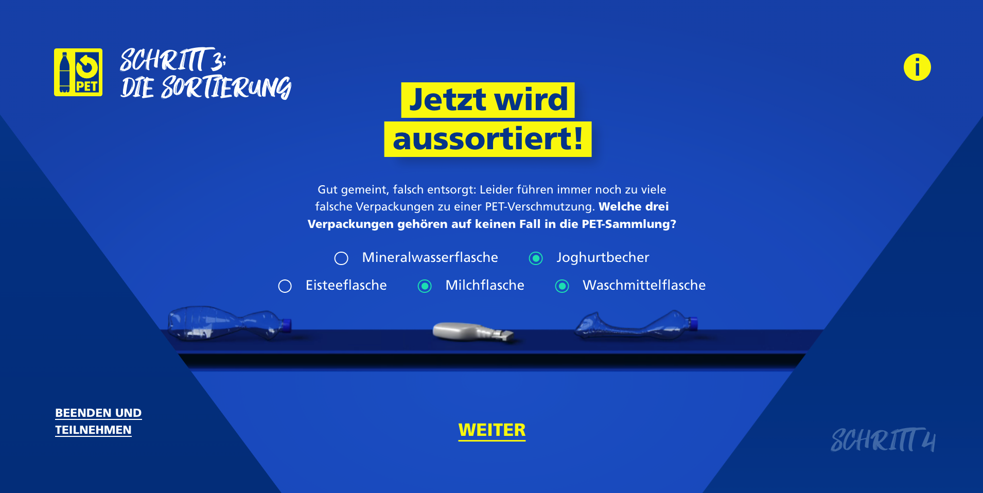 Schritt 3 PET Webseite