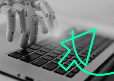 robot hand and laptop - google ads automation