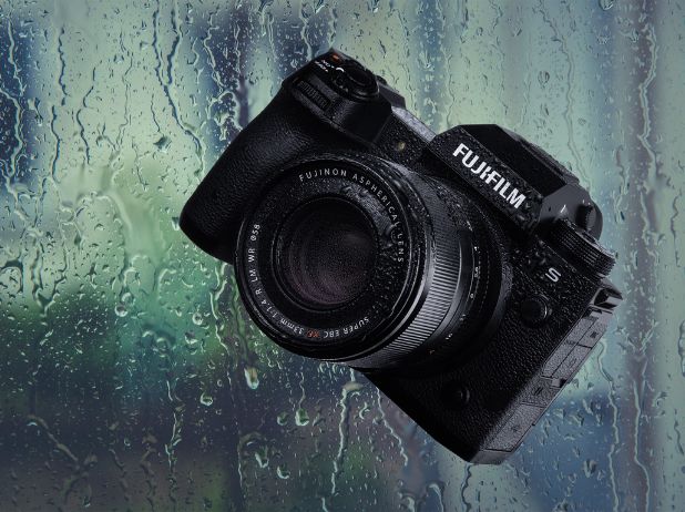 Fujifilm Kamera im Regen