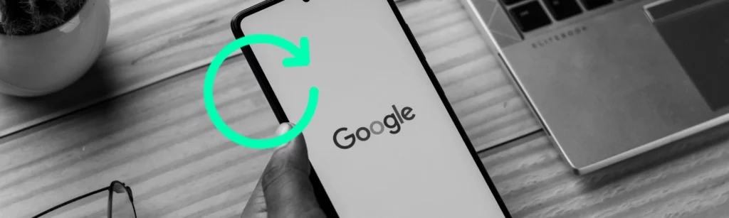 Screen with Google search engine