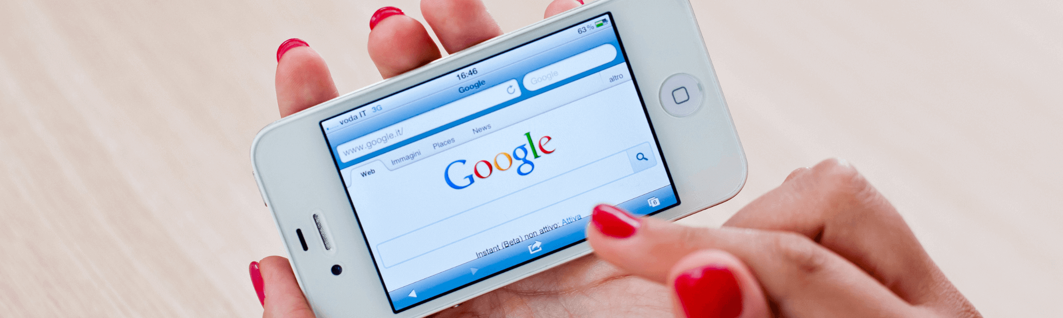 Google Suchmaschine auf Mobile