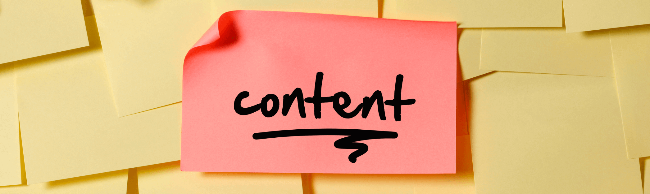 Content auf Postit