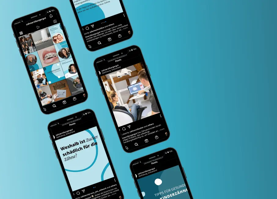 Social Media Feed Zahnärzte Burgergut