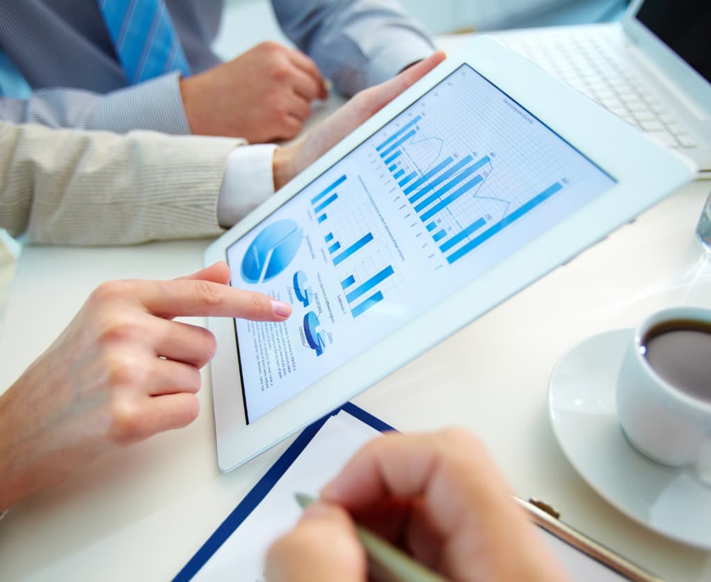 Statistiken auf Tablet