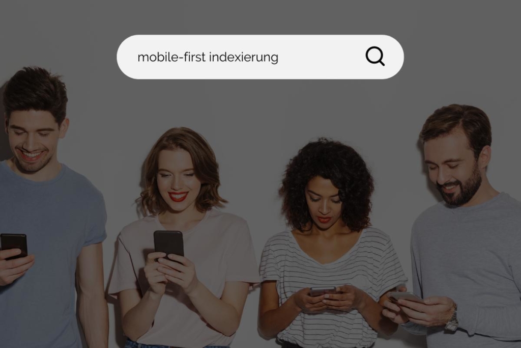 People making a mobile search query