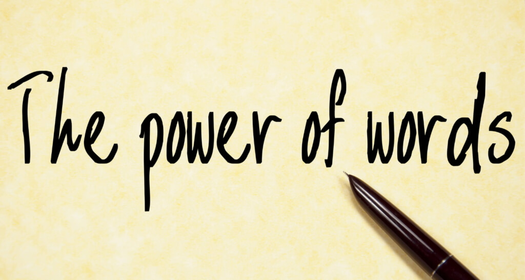 Stift und Schrift mit "The power of words"