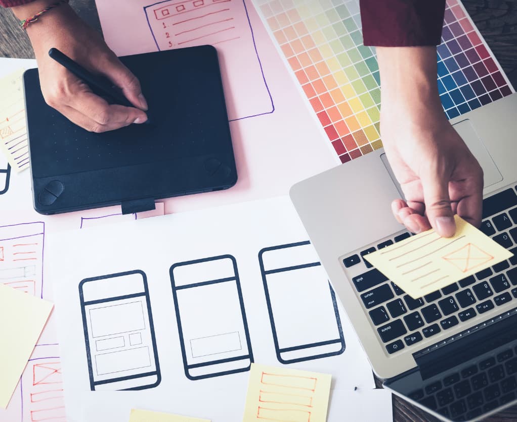 Webdesign Paper Prototype Digitalisierung Design