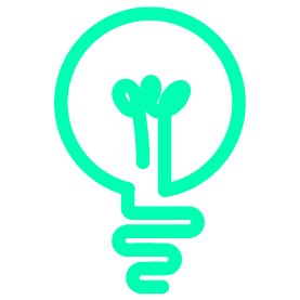 Glühlampe Icon grün