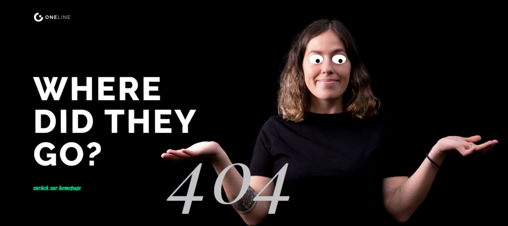 404 Seite ONELINE 
