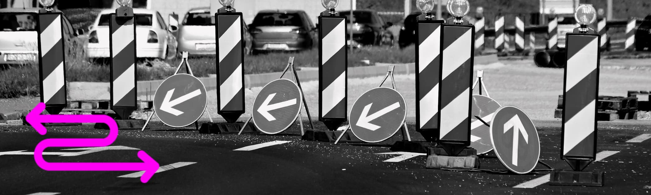 Umleitung auf Strasse