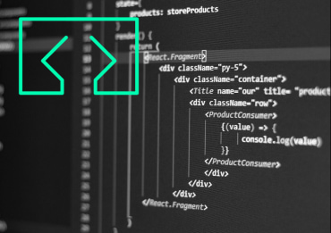 Code schwarz weiss und Web Development Agentur Icon