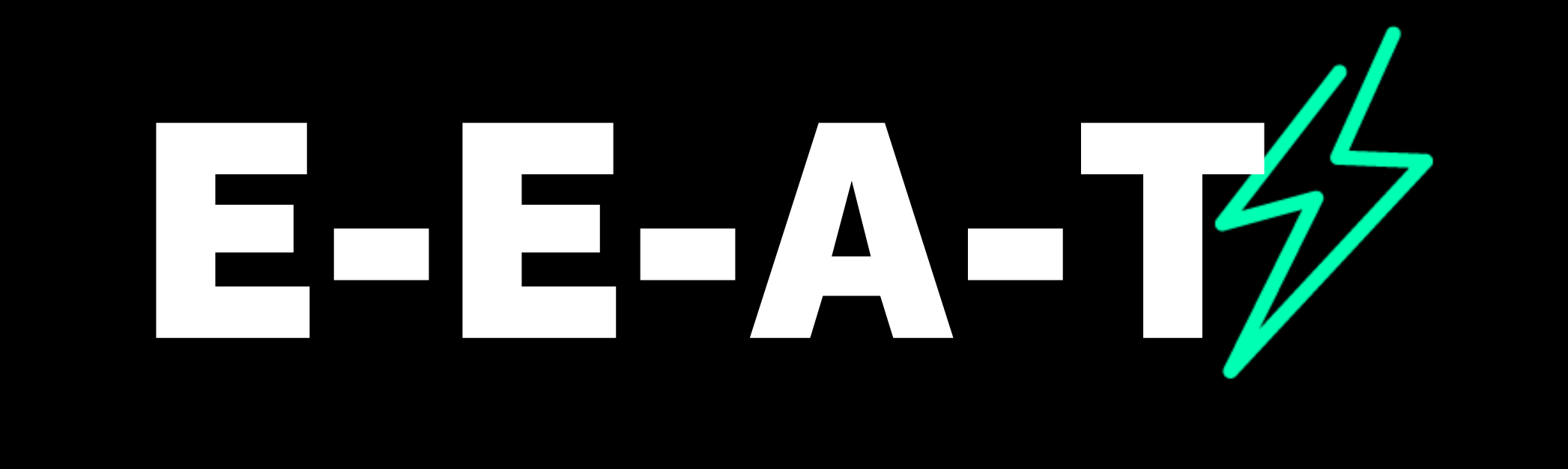 E-E-A-T Buchstaben und Performance Icon